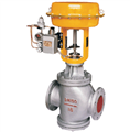 pneumatic diaphragm through double-seat control valve